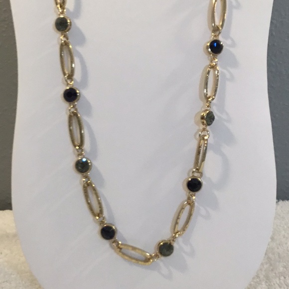 No Brand Jewelry - ⚜️⚜️Gold Chain With Dark Blue & Smoke Glass⚜️⚜️